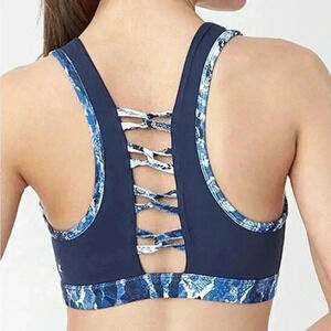 NWT Splendid Navy Snakeskin Studio Sports  Bra XS